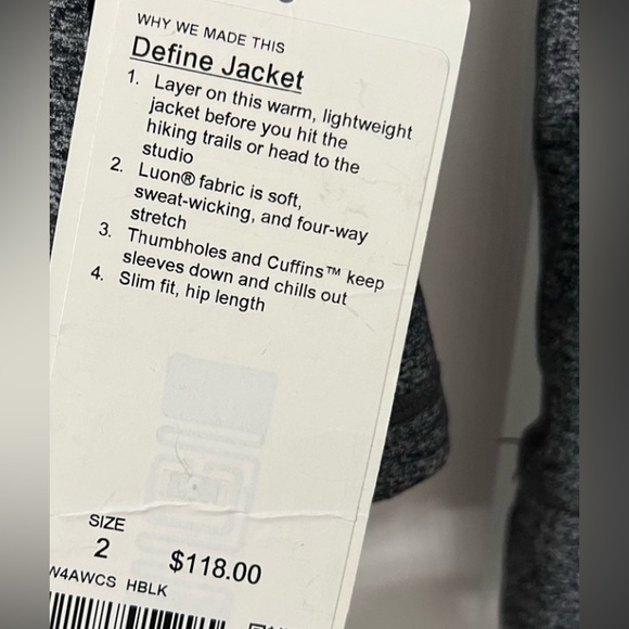 🍋Lululemon Tweed Define Jacket Sz 2 - Picture 8 of 9